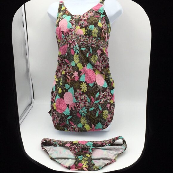 Motherhood Maternity Floral 2 Piece Tankini Swimsuit Size Medium - Picture 5 of 12